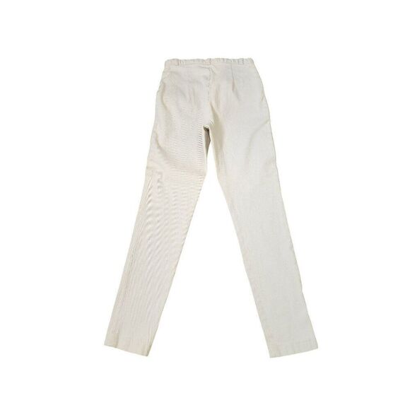 Vintage 70s Skinny Twill Pants Slim Cut Womens Size S Beige Ankle - Picture 3 of 5